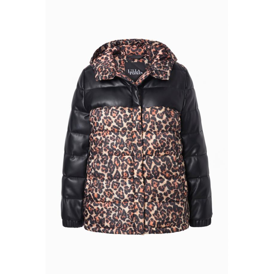 Ulla Popken Ulla Popken Winterjas lichtbeige / mokka / zwart -