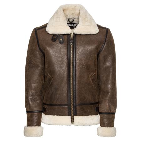 Schott NYC Schott NYC Tussenjas LC1259 crème / bruin