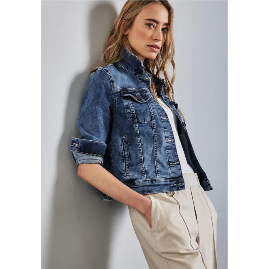 Street One Denim jack Blauw
