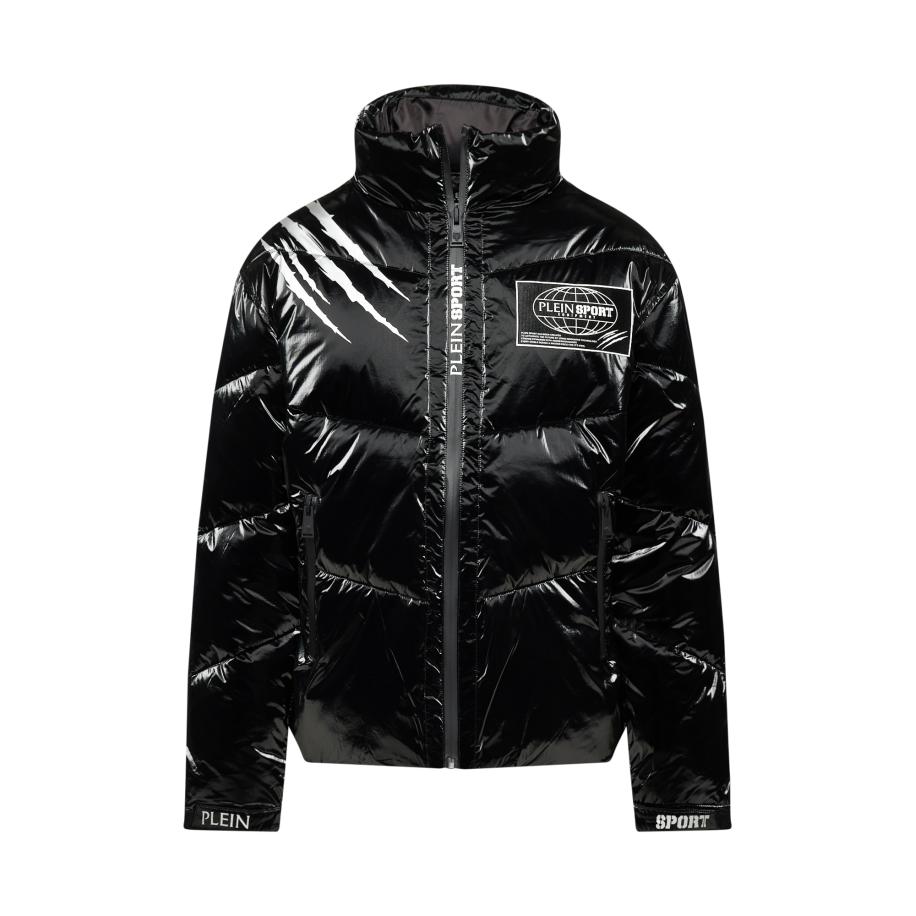 Plein Sport Plein Sport Winterjas zilvergrijs / zwart / wit -