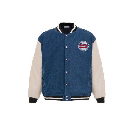 Dandalo Dandalo Tussenjas blauw denim / pastelblauw / rood / wit