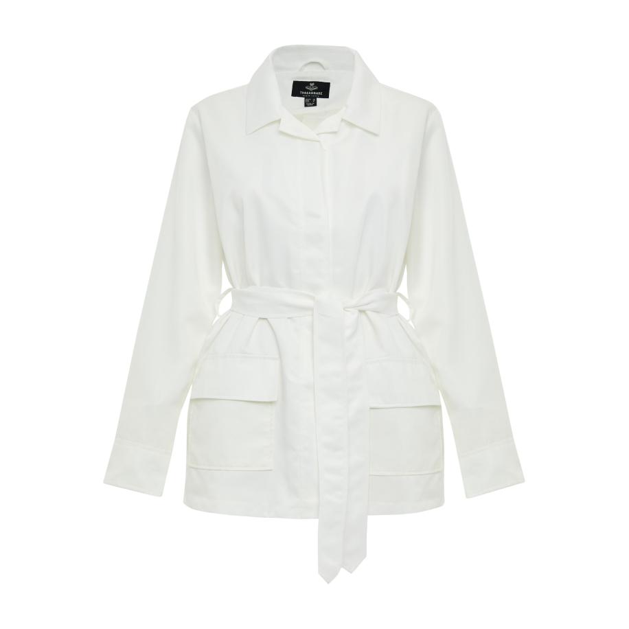 Threadbare Threadbare Tussenjas Paris wit -