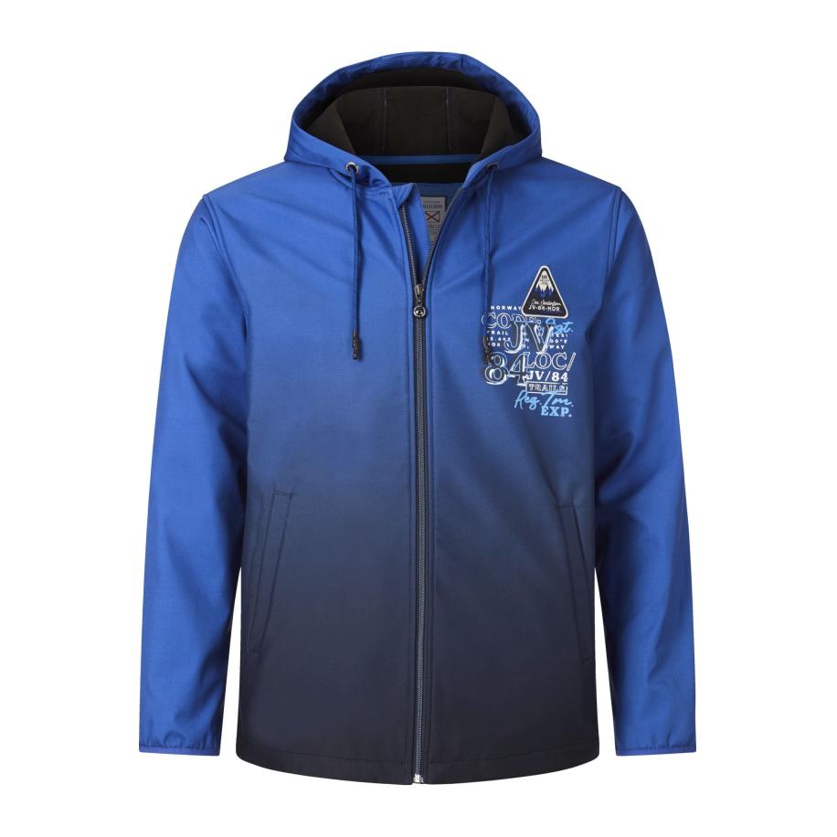 Jan Vanderstorm Softshell jas blauw, Veelkleurig Blauw