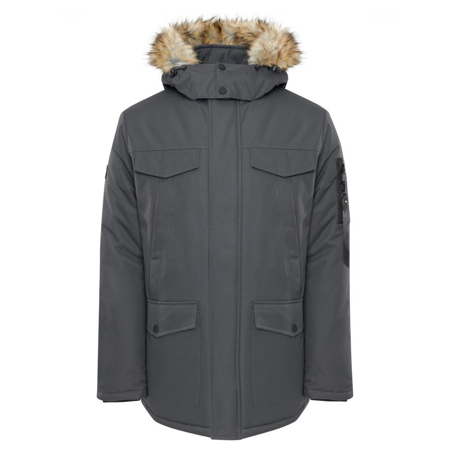 Threadbare Threadbare Tussenjas donkergrijs -