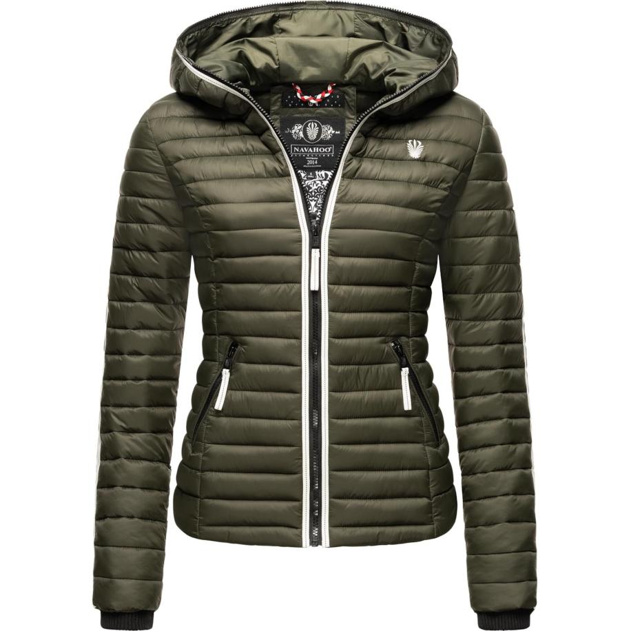 NAVAHOO NAVAHOO Tussenjas Kimuk olijfgroen / wit -