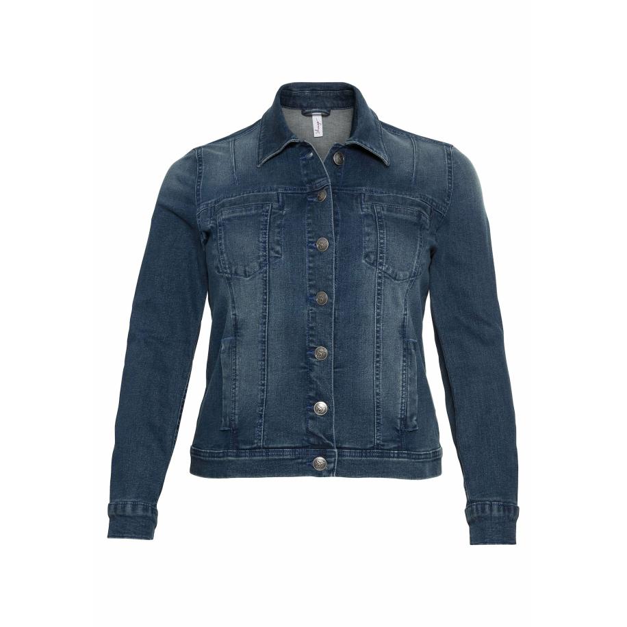 SHEEGO Tussenjas blauw denim Blauw
