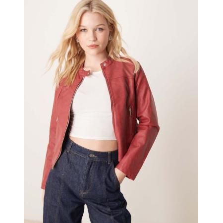 New Look Moto bikerjack in rood