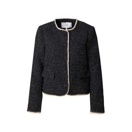 YAS YAS Tussenjas crème / goud / zwart gemêleerd