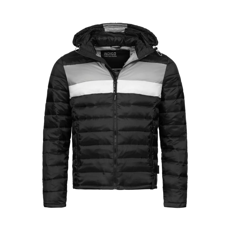 INDICODE JEANS INDICODE JEANS Winterjas Hampshire grijs / zwart / wit -