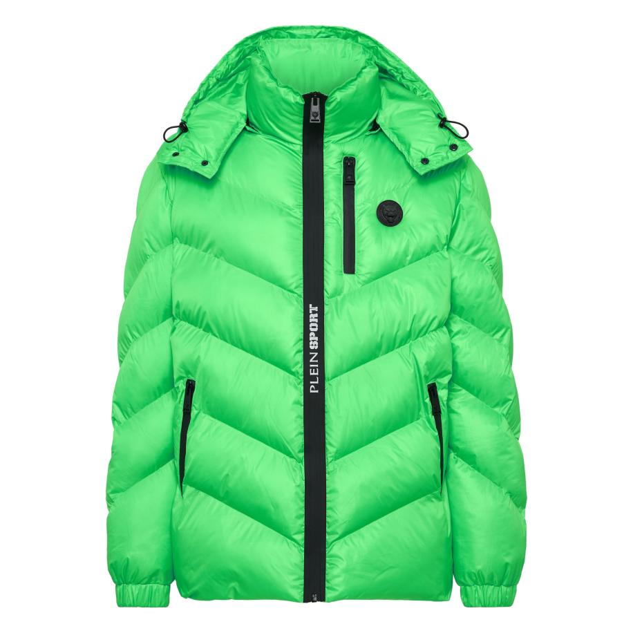 Plein Sport Plein Sport Winterjas Tiger lichtgroen -