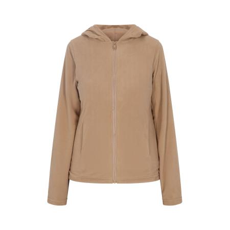 Swirly swirly Fleece jas donkerbeige