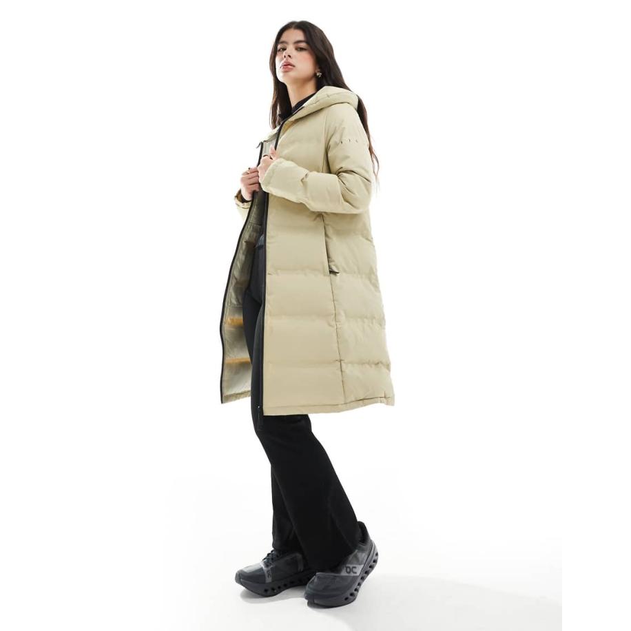 Born Living Yoga Winterjas in stone-Bruin Bruin