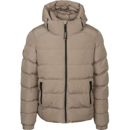 Superdry Pufferjas Hooded Greige