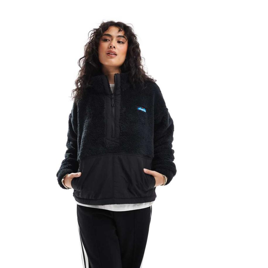 Kavu Pinesdale Jack van zwaar borg met ritssluiting in zwart-Neutraal Multicolor