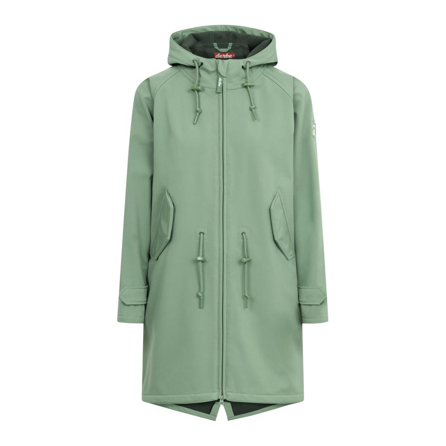 Derbe Derbe Functionele jas Island Friese lichtgroen -