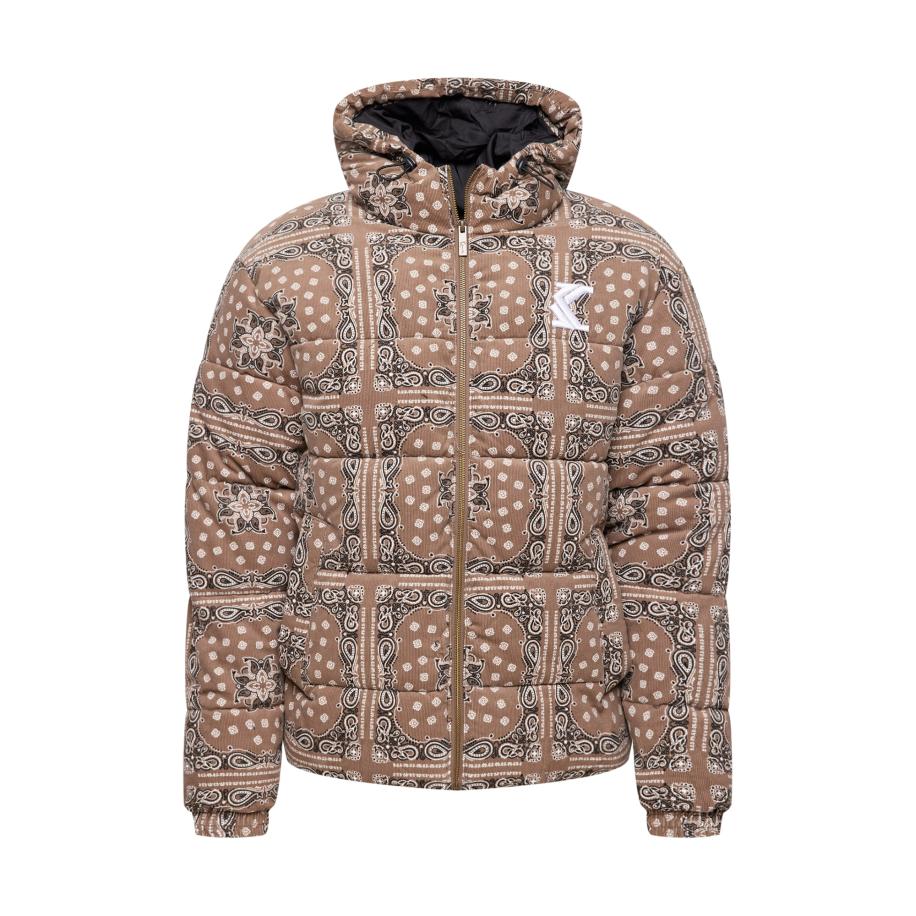 Karl Kani Karl Kani Winterjas beige / bruin / zwart / wit -