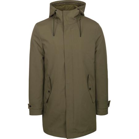 Suitable Jas Hood Tech Olijfgroen