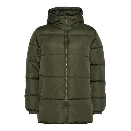 Pieces PIECES Winterjas Maddie donkergroen