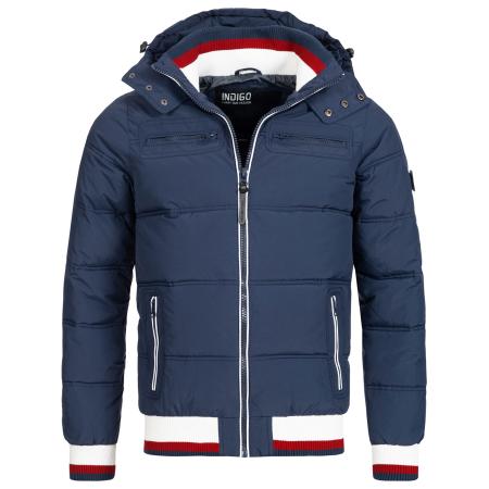 INDICODE JEANS INDICODE JEANS Winterjas Marlon navy / vuurrood / natuurwit