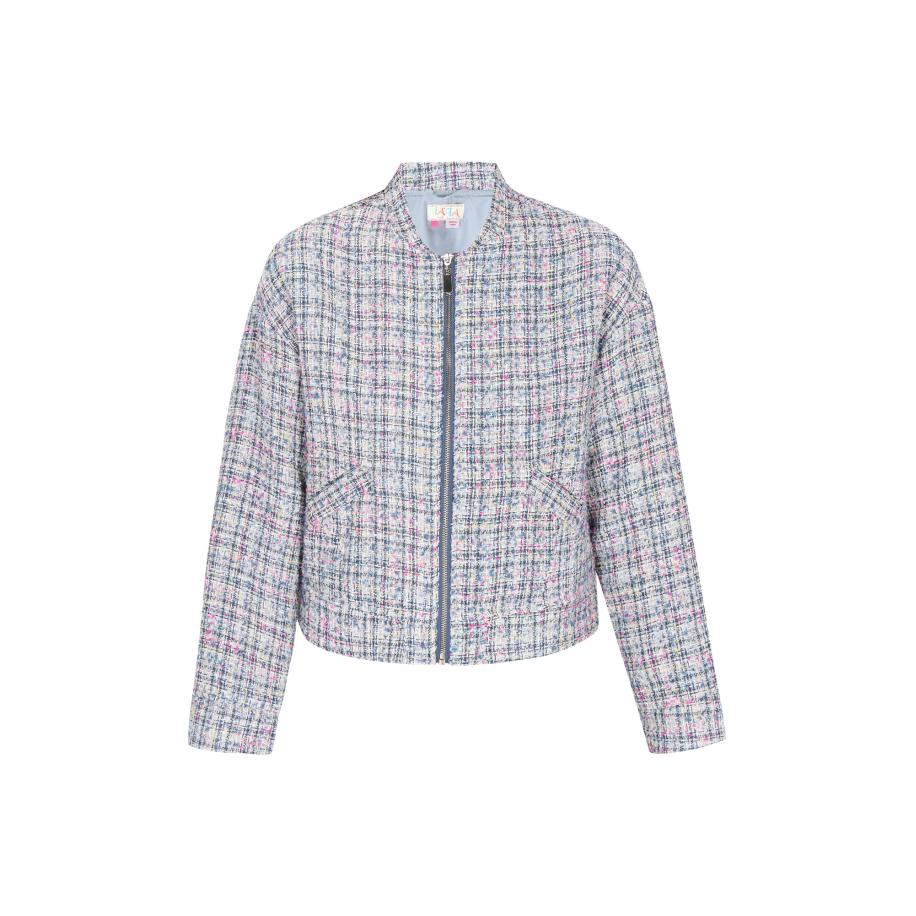 IZIA IZIA Tussenjas blauw / grijs / pink -