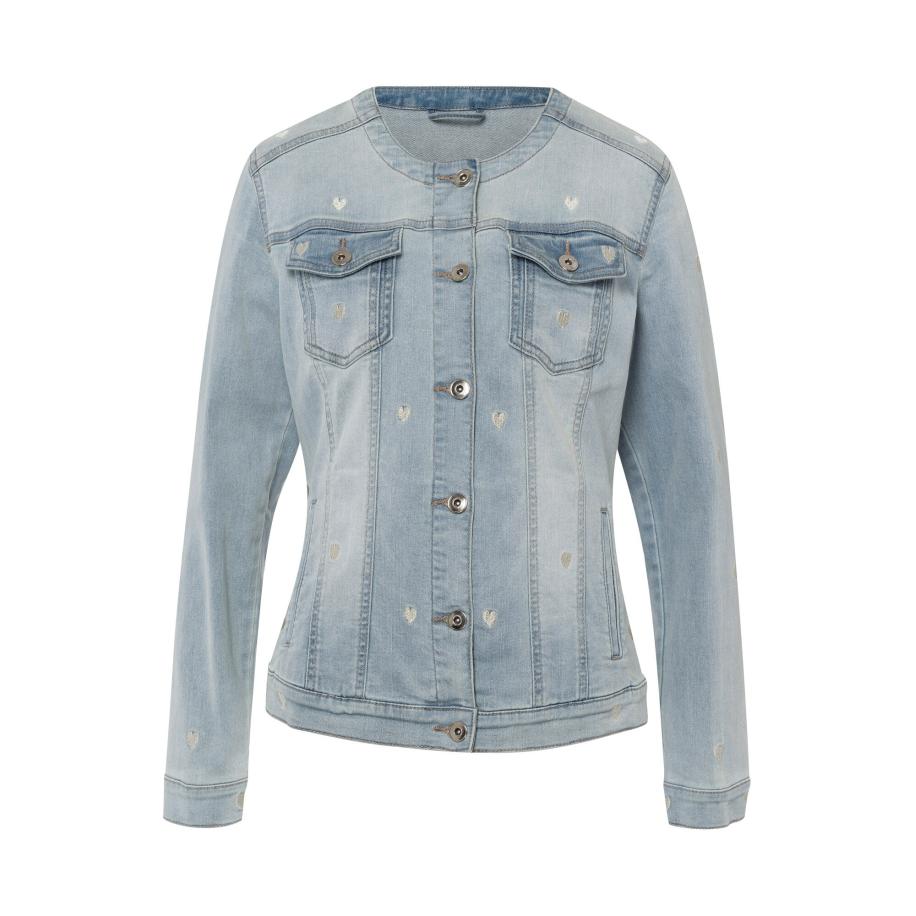 heine heine Tussenjas blauw denim / lichtgrijs -