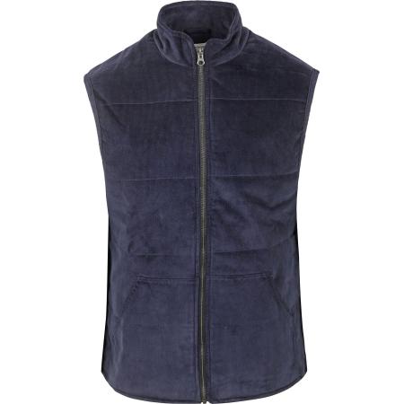 KnowledgeCotton Apparel Corduroy Bodywarmer Navy