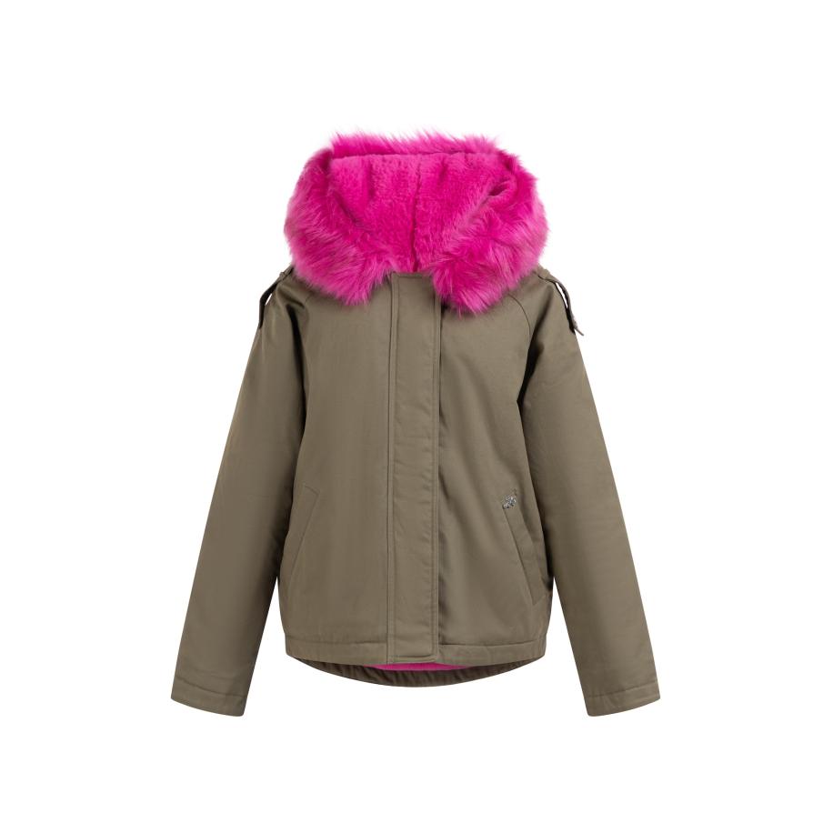 MYMO MYMO Winterjas olijfgroen / pink -
