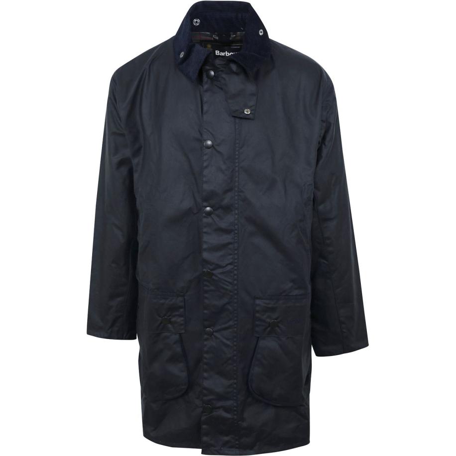Barbour Border Wax Jas Blauw Blauw