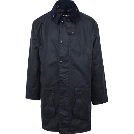 Barbour Border Wax Jas Blauw