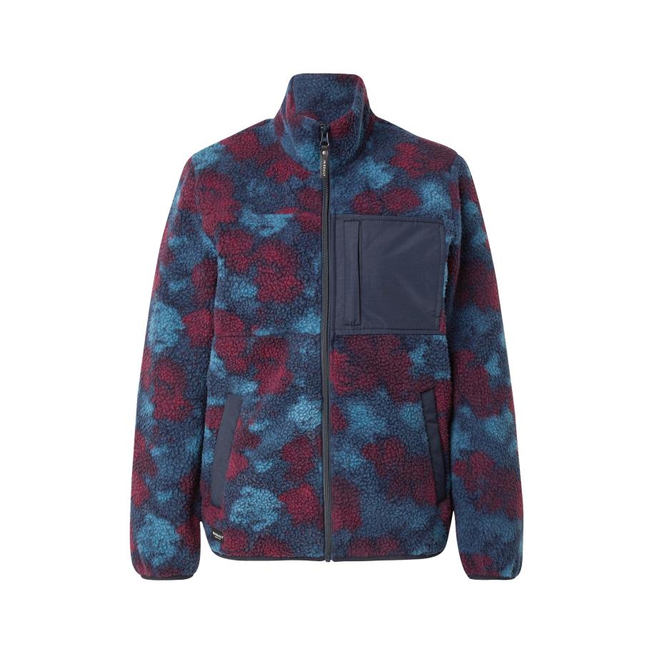 Iriedaily Fleece jas Arkta navy / lichtblauw / robijnrood Multicolor