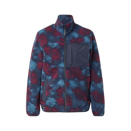 Iriedaily Iriedaily Fleece jas Arkta navy / lichtblauw / robijnrood