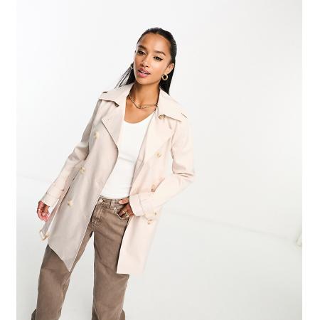 Forever New Petite Trenchcoat met riem in stone-Neutraal