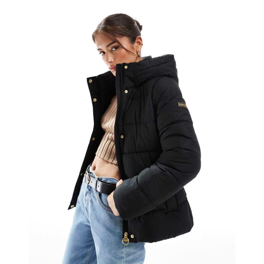 Barbour International Barron Gewatteerd jack-Zwart Zwart