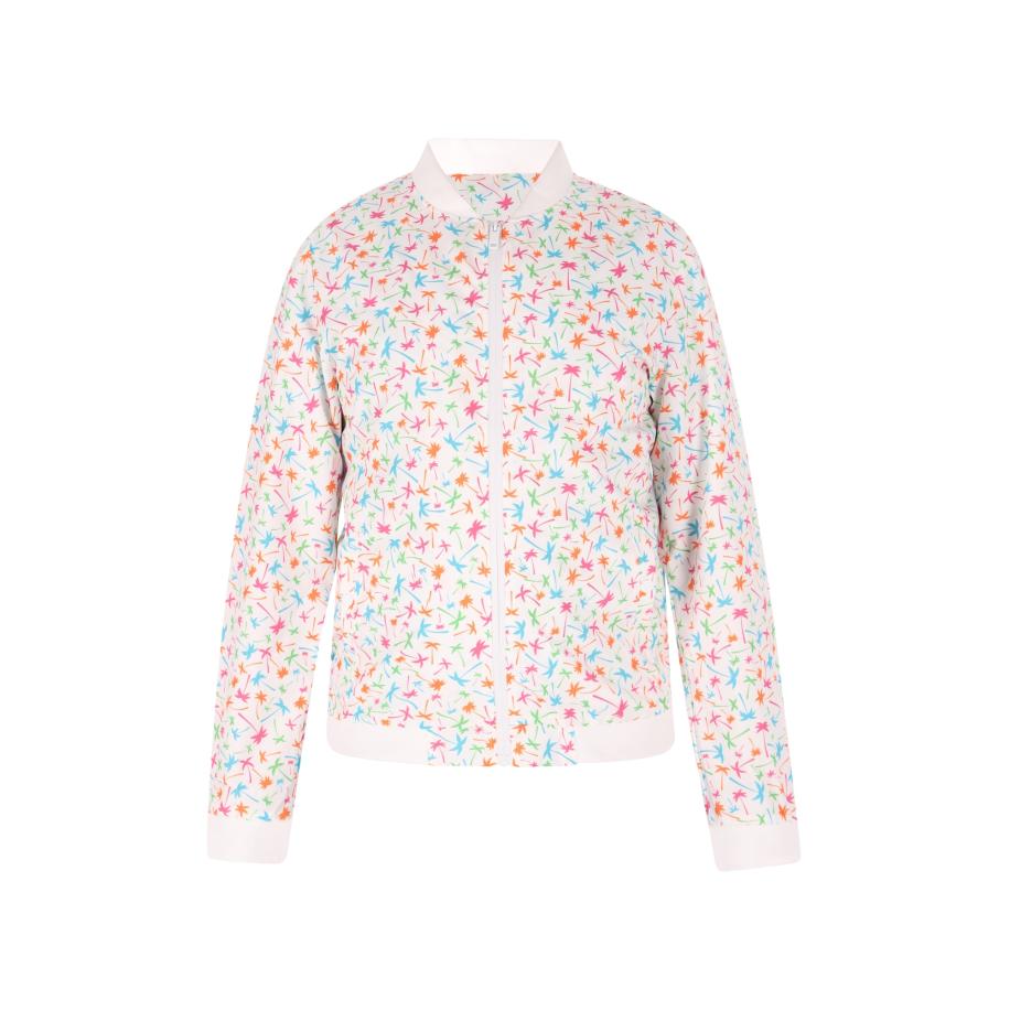 COSIMON COSIMON Tussenjas azuur / groen / pink / wit -