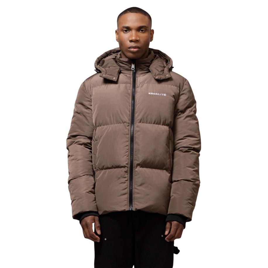 equalite Essential Puffer Winterjas Bruin
