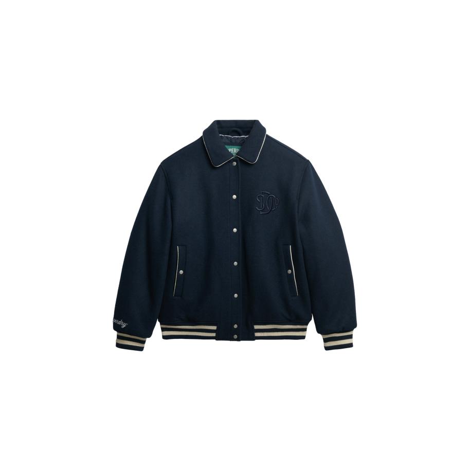 Superdry Superdry Tussenjas Country Club crème / donkerblauw -