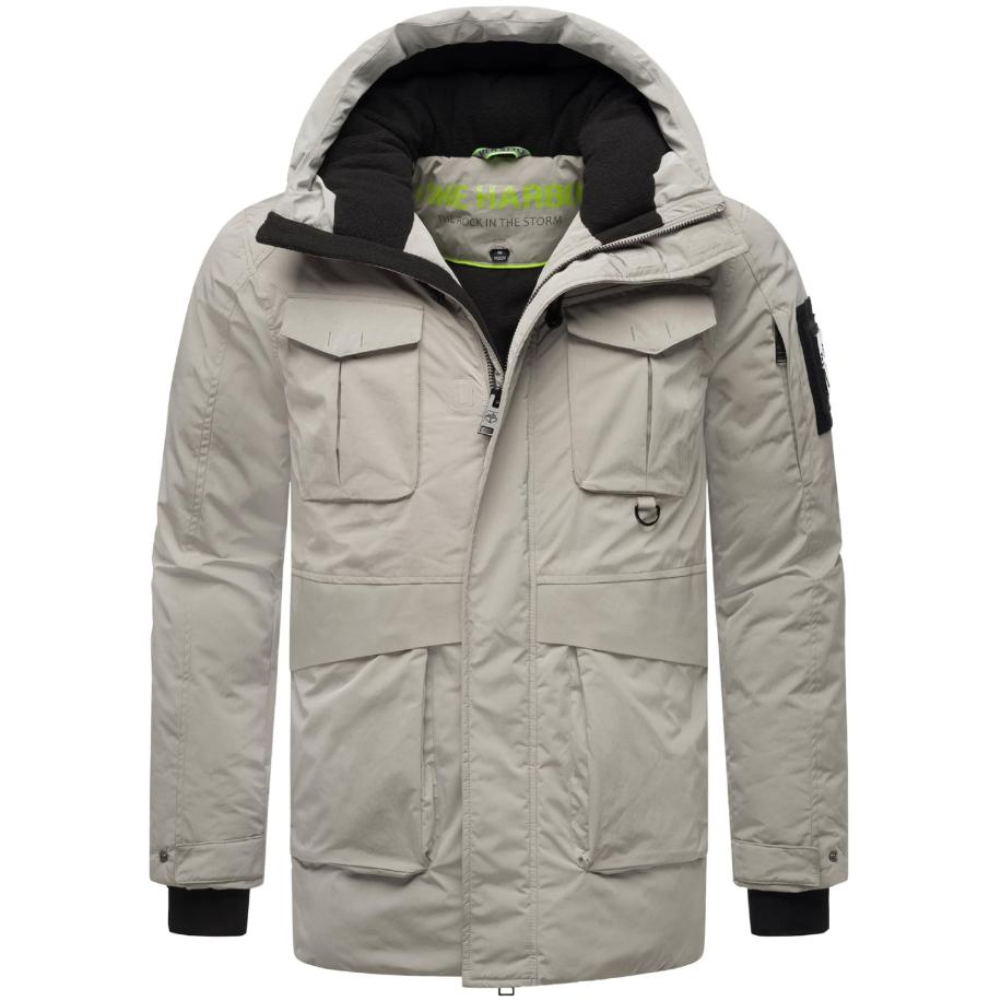 STONE HARBOUR STONE HARBOUR Winterjas Edriik XX zilvergrijs / zwart -