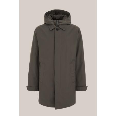 WE Fashion Heren waterafstotende jas - Regular fit - Grijsgroen - Maat: XS