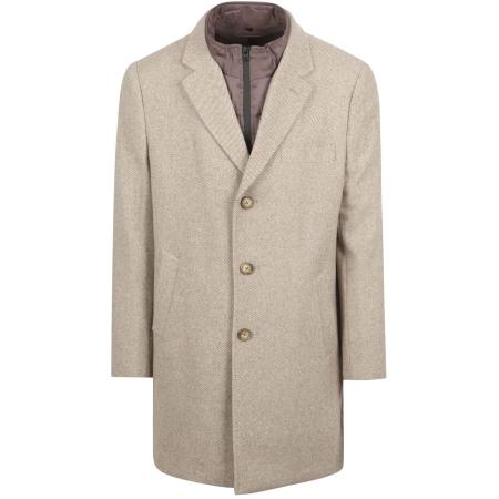 Suitable Coat Wol Twill Sand