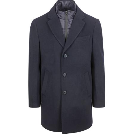 Suitable Coat Wol Twill Navy