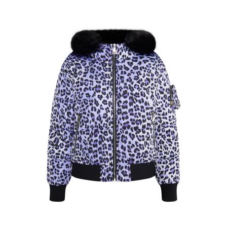 MYMO Winterjas lavendel / zwart / wit