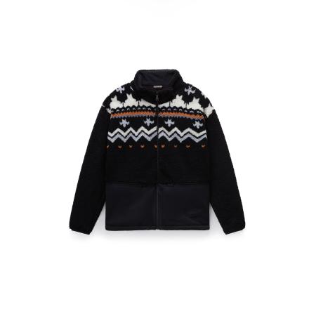 Napapijri NAPAPIJRI Fleece jas Ansei crème / grijs / oranje / zwart