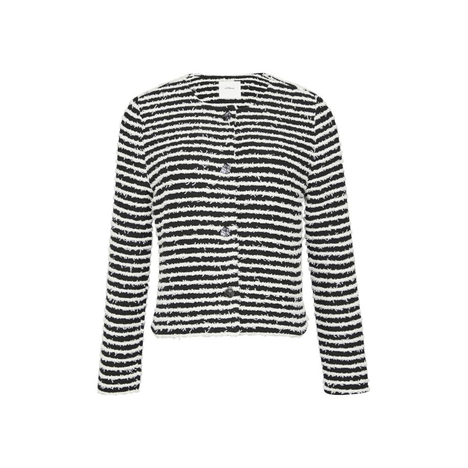 s.Oliver BLACK LABEL s.Oliver BLACK LABEL Tussenjas zwart / wit -