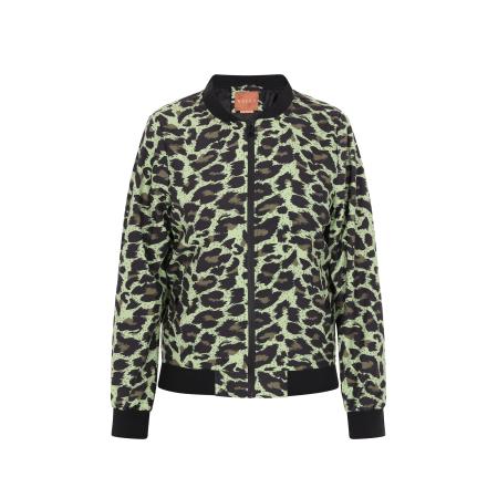 NALLY Tussenjas kaki / lichtgroen / zwart