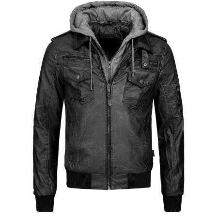 INDICODE JEANS INDICODE JEANS Tussenjas Aaron grijs / zwart