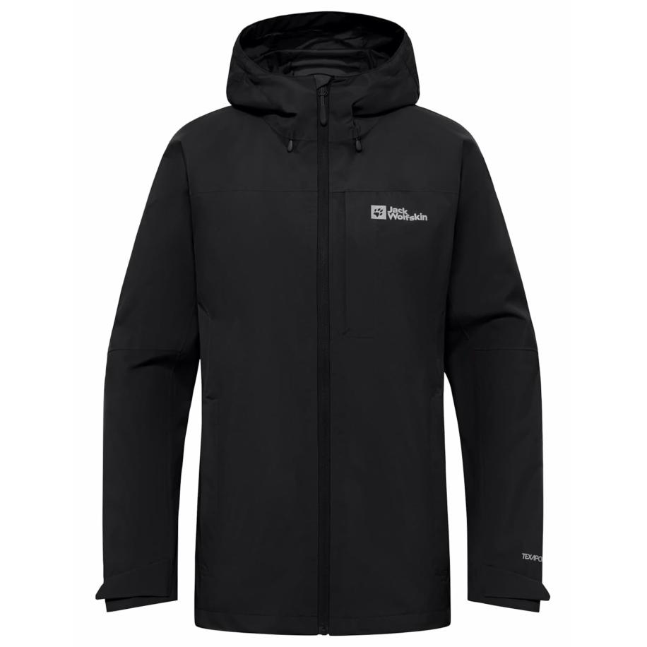 Jack Wolfskin JACK WOLFSKIN Outdoorjas zwart / wit -