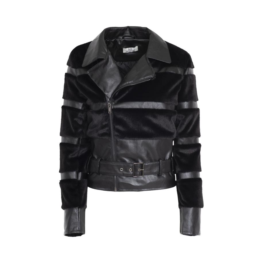 Influencer Influencer Tussenjas Faux zwart -