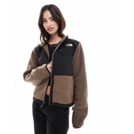 The North Face Retro Denali Fleecejack van zware kwaliteit in donkerbruin