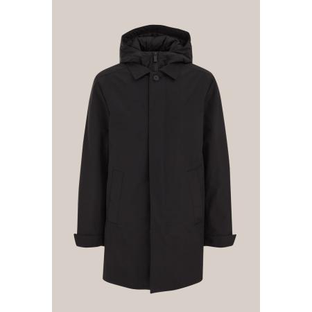 WE Fashion Heren waterafstotende jas - Regular fit - Zwart - Maat: XS