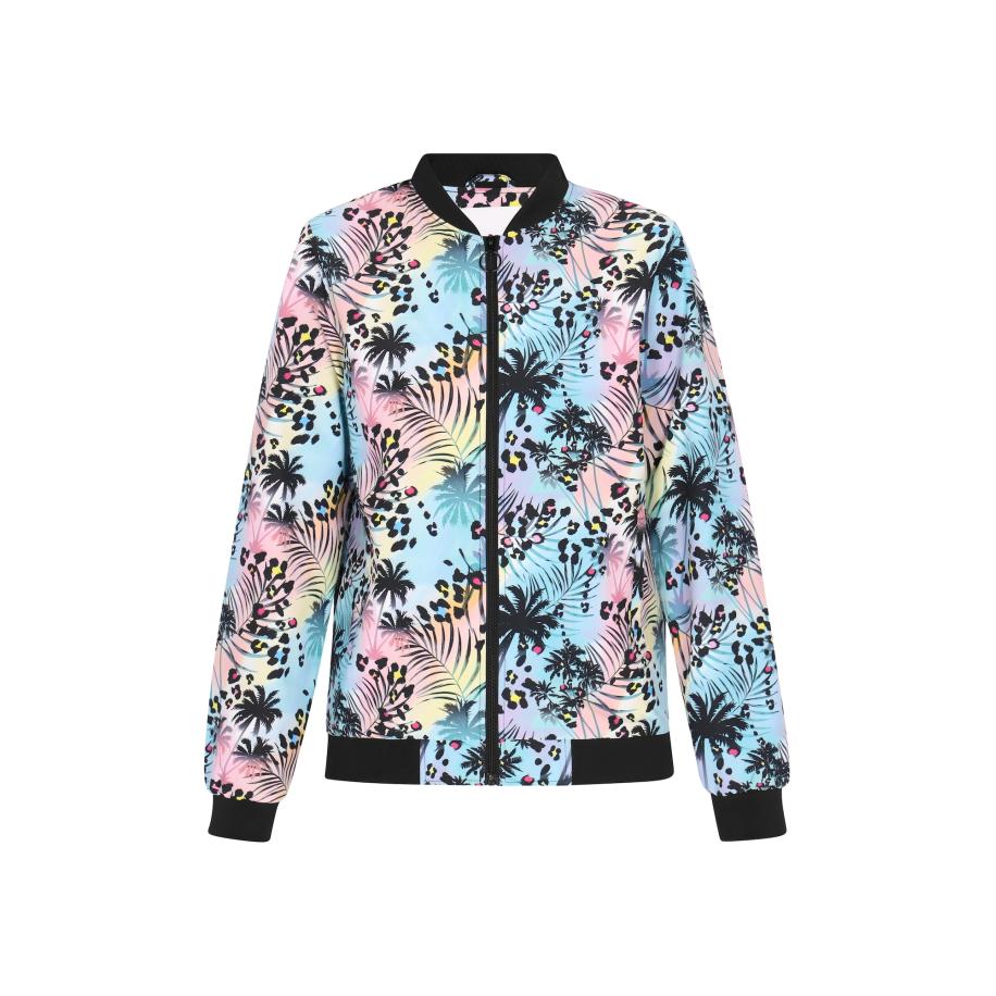 MYMO Tussenjas lichtblauw / lichtgeel / rosa / zwart Multicolor